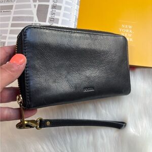 Fossil Black Wallet with Wrist Strap